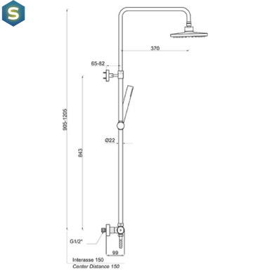 Душевая система Ponsi Easy Shower Column BNCOLCTN05, Хром
