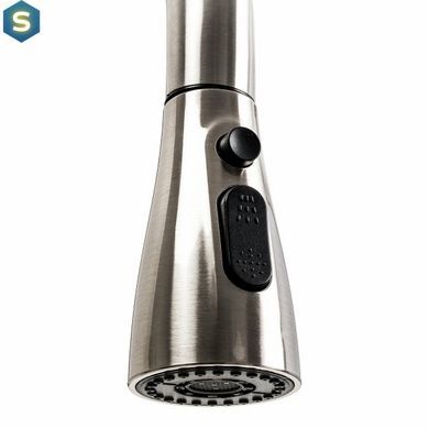 Смеситель для кухни с выдвижным изливом Platinum Водопад ZS84 brushed нержавеющая сталь, Нержавеющая сталь