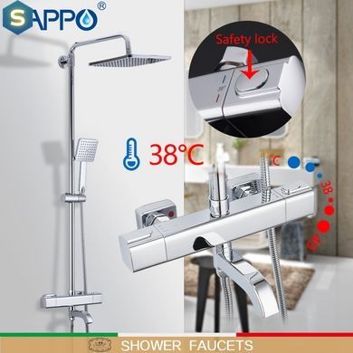 Душевая система с термостатом Gappo 1/3 G2491, Хром