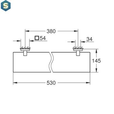 Полка для ванной комнаты Grohe QuickFix Start Cube 41109000, Хром