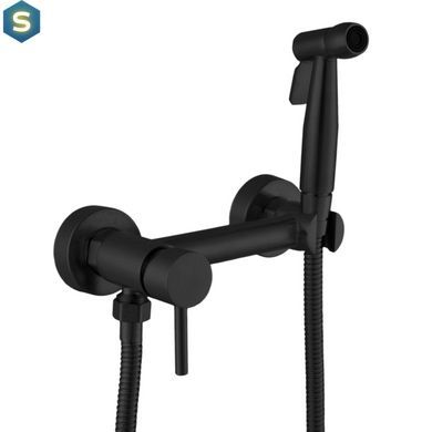 Смеситель для гигиенического душа наружного монтажа 150 мм Globus Lux SBT-6BB-106MIX, Черный матовый