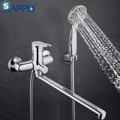 Смеситель для ванны длинный гусак &Oslash;35 Gappo Vantto 1/8 G2236, Хром