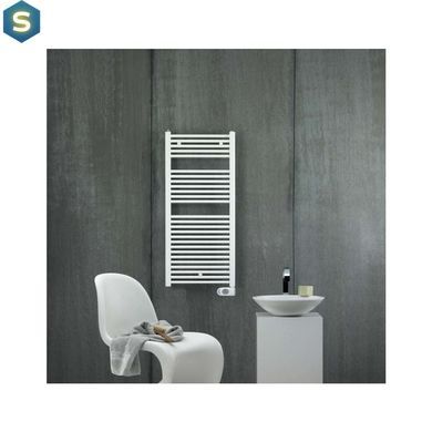 Полотенцесушитель электрический Zehnder Aura 906 x 500 мм белый 500 Вт с проводом (PBEZ-090-50-MQ-SC), Белый, Правое, Электронный