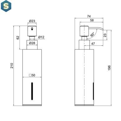 Дозатор для рідкого мила Qtap Liberty CRM 1152-2, Хром