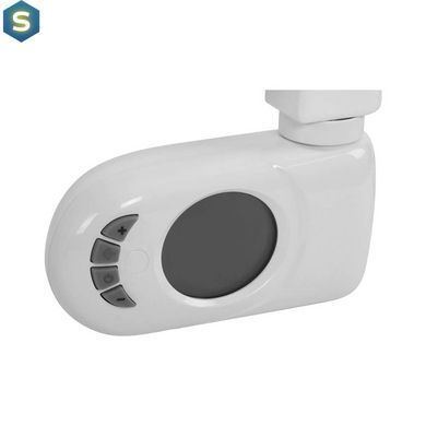 Полотенцесушитель электрический Zehnder Aura 906 x 500 мм белый 500 Вт с проводом (PBEZ-090-50-MQ-SC), Белый, Правое, Электронный