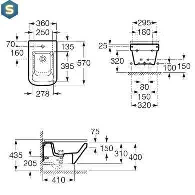 Биде подвесное Roca Dama-N A357785000, Белый