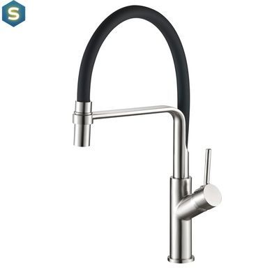 Змішувач для кухні Globus Lux Denver Flex GDF-32-08-01, Черный матовый
