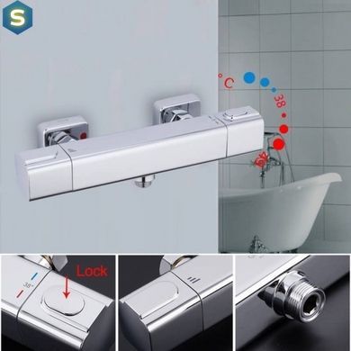 Смеситель для душа с термостатом хром Gappo 1/8 G2091, Хром