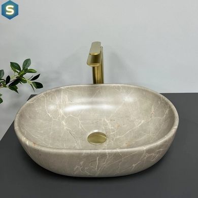 Умывальник (раковина) VBI MODENA S BEIGE STONE MATT накладной, имитация камня