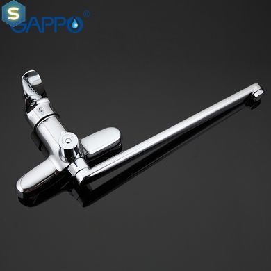 Смеситель для ванны длинный гусак &Oslash;35 Gappo Vantto 1/8 G2236, Хром