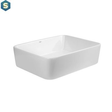 Умывальник Qtap Tern накладной прямоугольный 475х370х140 мм White + донный клапан PU02, Белый