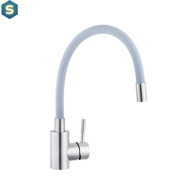Змішувач для кухні з гнучким виливом Kroner KRP Edelstahl Klassisch - ESG035GRA CV024354, Хром матовий