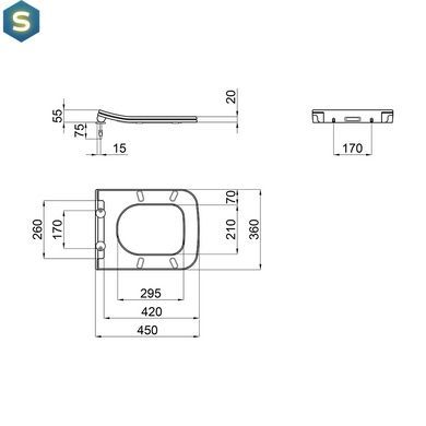 Сидіння для унітаза Qtap (Crow) з мікроліфтом Slim QT0599SC2170W, Білий