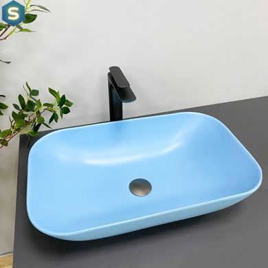 Умивальник (раковина) VBI AVEZZANO BLUE MATT накладний, Синий