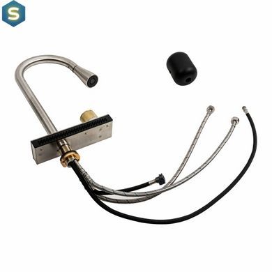 Смеситель для кухни с выдвижным изливом Platinum Водопад ZS84 brushed нержавеющая сталь, Нержавеющая сталь