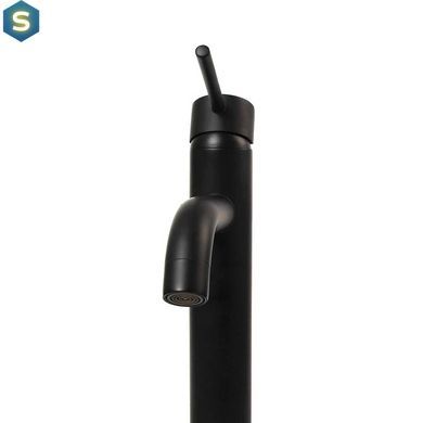 Смеситель для умывальника Rea Lungo black черный высокий REA-B4103, Черный/золото