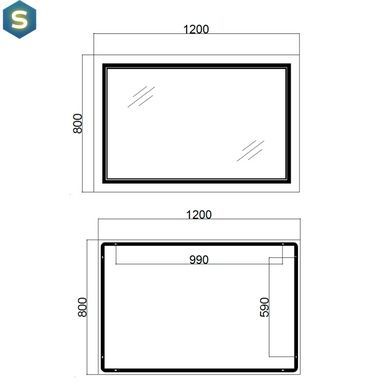 Зеркало Qtap Cardinal 1200х800 с LED-подсветкой Touch, с антизапотеванием, с диммером температуры цвета (3000-6500K) QT0478C12080