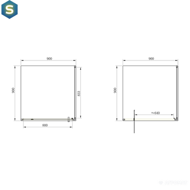 Душевая кабина Primera Frame SHRC56906 90х90 см, стекло прозрачное, Хром, прозрачный, хром