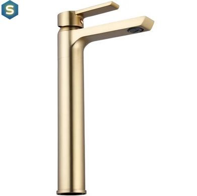 Змішувач для умивальника Rea Argus brushed gold високий REA-B6412, Золотий