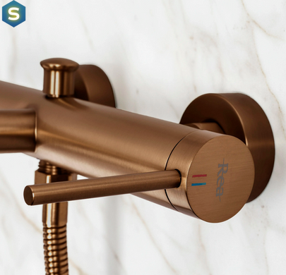 Змішувач для ванни Rea Foss brushed copper REA-B6891, Теплый закат