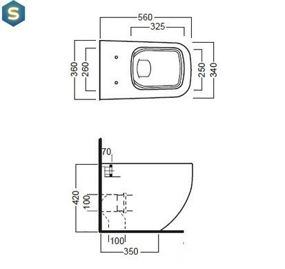 Унитаз напольный приставной Hatria Next Rimless Y3AY01, Белый