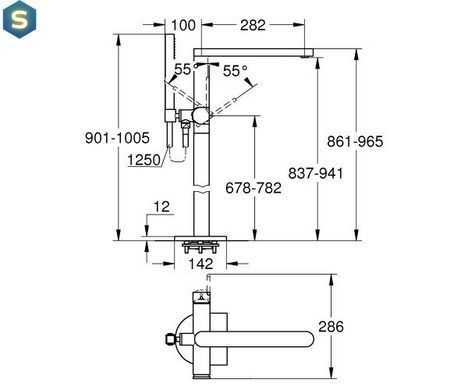 Змішувач для умивальника Grohe Plus 23846003