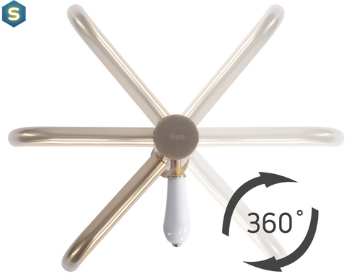 Змішувач для умивальника Rea Serra brushed gold низький REA-B1144, Золотий