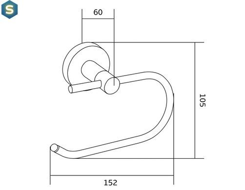 Тримач туалетного паперу VBI Venus 2 nickel VBI-040011NI, Зелений матовий