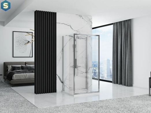Душевая кабина Rea Rapid Slide 140x80 chrome пристенная REA-KPL-09112, Хром, Универсальная, прозрачный, хром