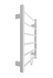 Електрична рушникосушарка HF Leeds 570x430 white matte 6.1.0800.06.WM, Белый матовый, універсальне (конектор), Електронний