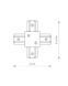 З'єднувач Nowodvorski 8836 Profile recessed x-connector IP20 Wh