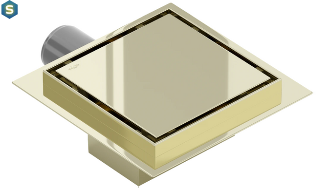 Трап для душу Mexen Flat 15x15 gold квадратний MEX-1510015