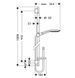 Душовий набір Hansgrohe Raindance Select S 150/90 см 3jet з мильнецею білий хром 27803400