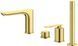 Змішувач на борт ванни Kohlman Experience brushed gold QB244EGDB, Золотий
