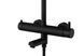 Душевая система Corsan Lugo black matt с изливом CMN01MBLW, Черный матовый