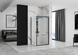 Душевая кабина Rea Rapid Swing 100x90 black REA-K6423 + REA-K6409, Черный матовый, Универсальная, прозрачный, черный матовый
