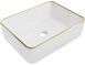 Умывальник Mexen Catia white gold Edge накладной MEX-21314805, Золотой