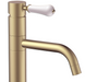 Змішувач для умивальника Rea Serra brushed gold низький REA-B1144, Золотий