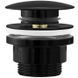 Донный клапан для раковины Rea click-clack black glossy универсальный REA-A4100, Черный матовый