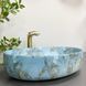 Умивальник (раковина) VBI UDINE MARBLE BLUE MATT накладний, узор