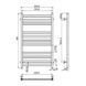 Рушникосушка водяна OnlyHeat Vesta 500/900/11, Хром