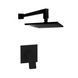 Душова система для ванни Paffoni Shower верхній душ 200x200 мм black matt KITTI010NO/M, Черный матовый