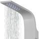 Душевая панель Corsan Kaskada silver LED с изливом и термостатом A014MSLLEDW, Каппучино