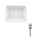 Умывальник Qtap Tern накладной прямоугольный 475х370х140 мм White + донный клапан PU02, Белый