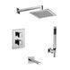 Душова система Paffoni Shower з термостатом та виливом 300x300 мм chrome KITLEQ519CR300, Хром