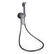 Набор гигиенического душа скрытого монтажа Qtap Slavonice округлый QTSLA262GMB45916 Gunmetal Black PVD, Шлифованный черный хром