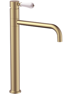 Смеситель для умывальника Rea Serra brushed gold высокий REA-B1145, Золотой