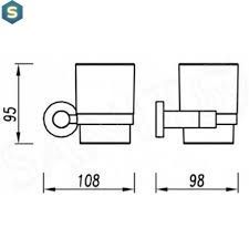 Склянка з утримувачем Omnires Modern Project black matt MP60320BL, Черный матовый