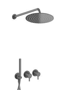 Душова система Kohlman Axel 25 graphite + BOX прихованого монтажу KPL-QW260AG25, Графит
