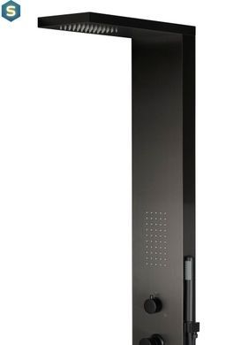 Душова панель Corsan Tugela black LED S029MBLLED, Черный матовый
